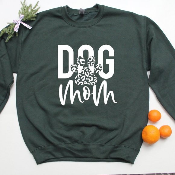 Crewneck Sweatshirt Dog Mom Sweater, Gift  for Mother Day - Picture 1 of 2